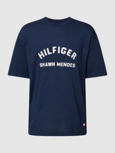 Tommy Hilfiger T-Shirt mit Logo-Stitching Modell 'ARCHIVE' in Marine, ...