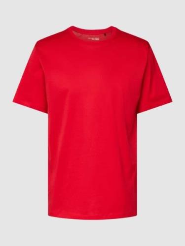 Schiesser Relaxed Fit T-Shirt mit geripptem Rundhalsausschnitt in Rot,...