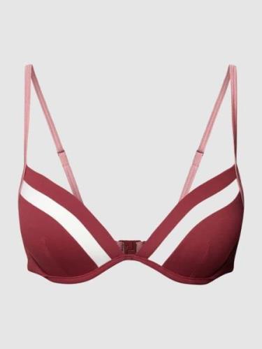 Esprit Bikini-Oberteil mit Kontraststreifen Modell 'TAYRONA' in Bordea...