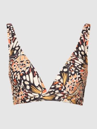 Seafolly Bikini-Oberteil mit Allover-Print in Rosa, Größe 42