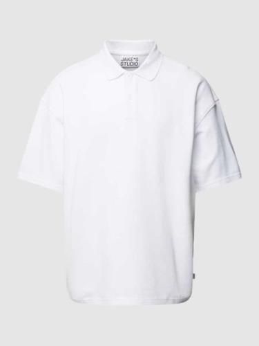 JAKE*S STUDIO MEN Poloshirt mit überschnittenen Schultern in Weiss, Gr...