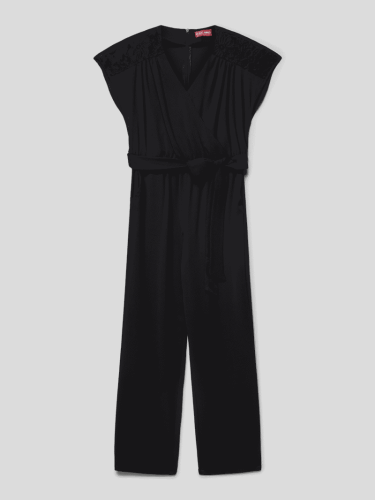 G.O.L. Jumpsuit mit V-Ausschnitt in Black, Größe 170