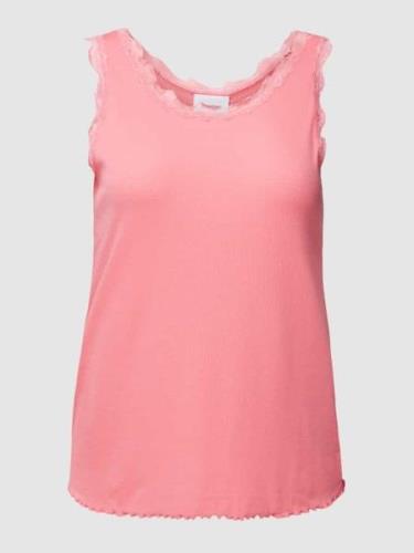 Fransa Plus PLUS SIZE Top mit Spitzenbesatz Modell 'Zamond' in Pink, G...