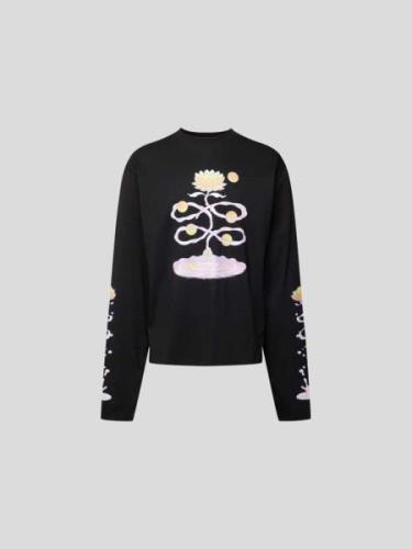 GmbH Sweatshirt mit Motiv-Print in Black, Größe L