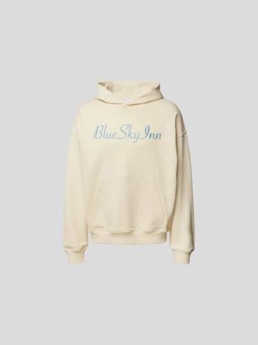 Blue Sky Inn Hoodie mit Brand-Stitching in Ecru, Größe S