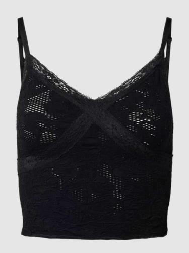 BDG Urban Outfitters Crop Top Modell 'Seamless Cross Lace' in Black, G...