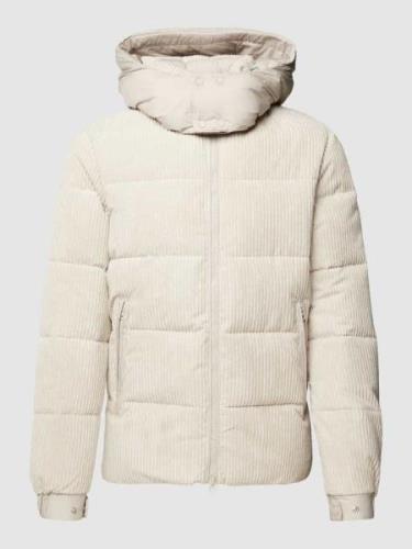 SAVE THE DUCK Steppjacke mit Kapuze Modell 'ALBUS' in Beige, Größe L