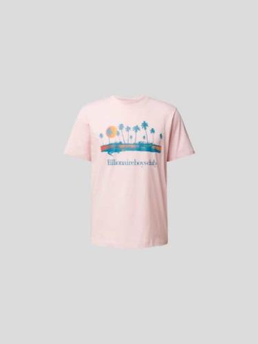 Billionaire Boys Club T-Shirt mit Label- und Motiv-Print in Pink, Größ...