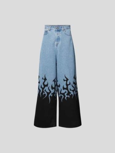 VETEMENTS Jeans mit Motiv-Print in Jeansblau, Größe 29