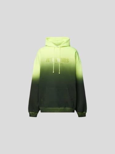 VETEMENTS Oversized Hoodie mit Farbverlauf in Neon Gelb, Größe L