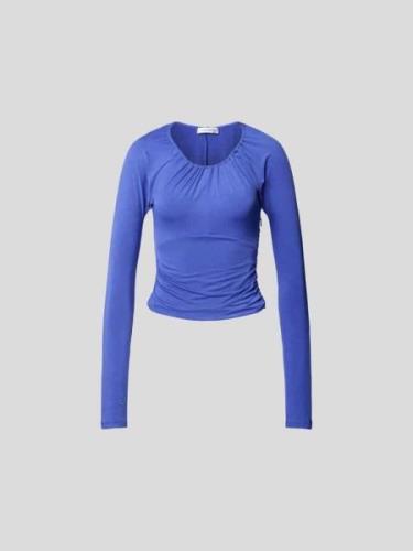 Victoria Beckham Longsleeve mit Raffungen in Dunkelblau, Größe L