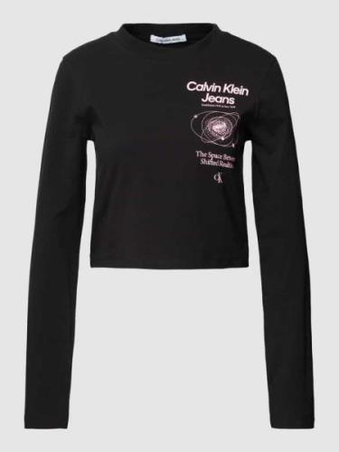 Calvin Klein Jeans Cropped Longsleeve mit Motiv-Print Modell 'GALAXY P...