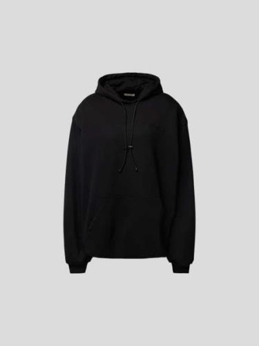 The Mannei Oversized Hoodie mit Brand-Stitching in Black, Größe 36