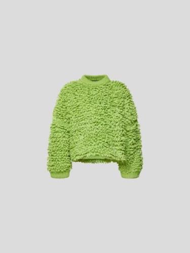 Bonsai Oversized Wollpullover aus Woll-Mix in Dunkelgelb, Größe S