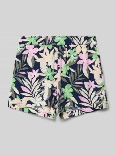 Roxy Shorts aus Viskose mit floralem Muster in Blau, Größe 140