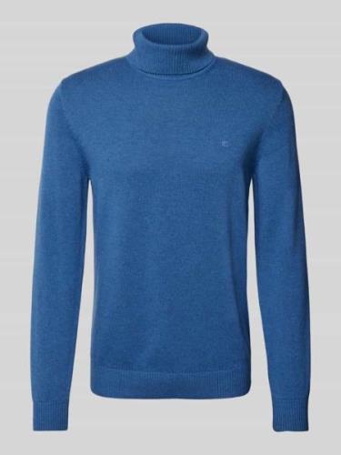 Christian Berg Men Rollkragenpullover mit Woll-Anteil und Label-Stitch...