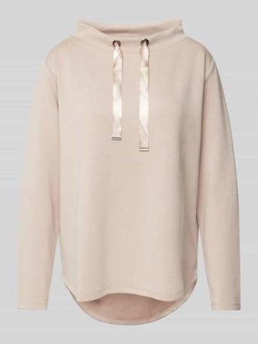 More & More Sweatshirt mit Stehkragen in Beige, Größe 34