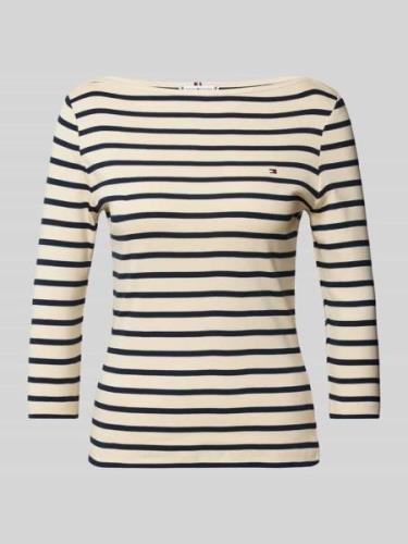 Tommy Hilfiger Slim Fit Longsleeve mit 3/4-Arm in Marine, Größe L