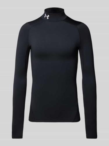 Under Armour Longsleeve mit Stehkragen und Logo-Stitching in Black, Gr...