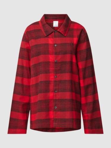 Calvin Klein Underwear Pyjama-Oberteil mit Tartan-Karo in Rot, Größe X...