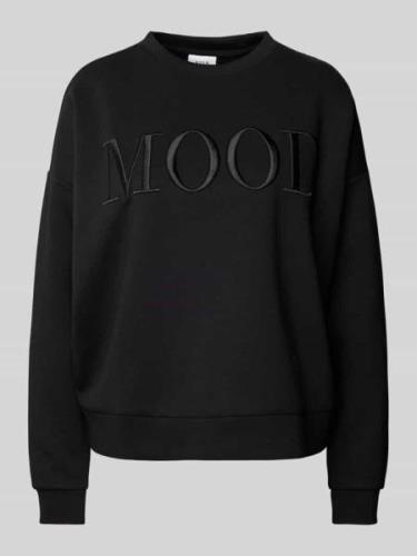 Vila Sweatshirt mit gerippten Abschlüssen Modell 'REFLECT' in Black, G...