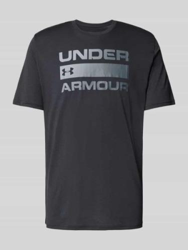 Under Armour T-Shirt mit Label-Print Modell 'TEAM ISSUE' in Black, Grö...