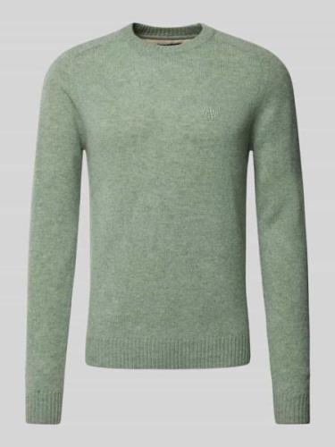 MCNEAL Regular Fit Strickpullover aus reiner  Lammwolle in Helltuerkis...