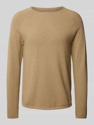 Jack & Jones Strickpullover mit Rundhalsausschnitt in Beige Melange, G...