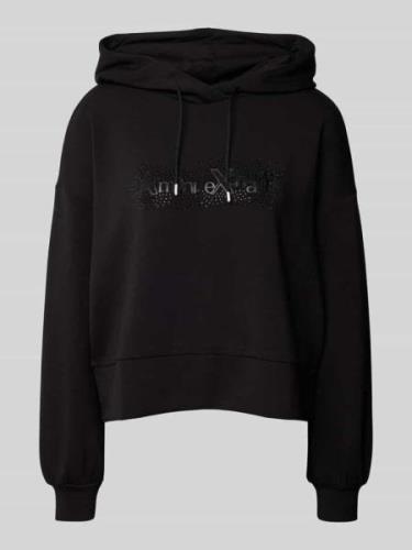 ARMANI EXCHANGE Cropped Hoodie mit Kapuze in Black, Größe L