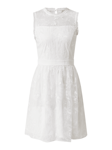 Esprit Collection Cocktailkleid aus Organza in Offwhite, Größe S