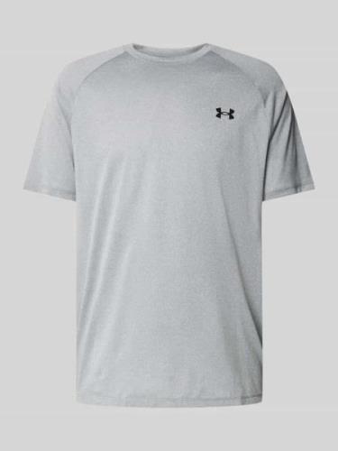 Under Armour T-Shirt mit Logo-Print Modell 'TECH 2.0' in Hellgrau Mela...