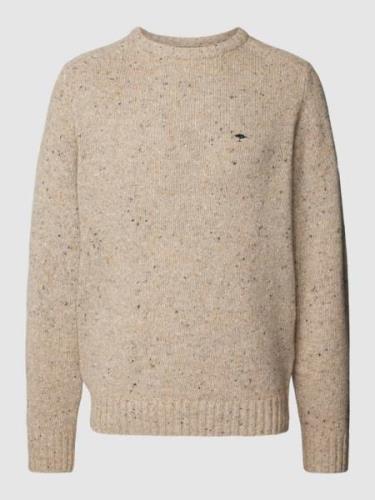 Fynch-Hatton Strickpullover in Melange-Optik Modell 'Donegal' in Offwh...