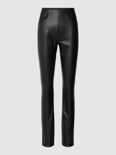 comma Leggings in Leder-Optik in Black, Größe 44