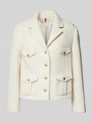 Tommy Hilfiger Jacke mit Pattentaschen in Weiss, Größe 36