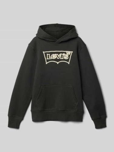 Levi’s® Kids Hoodie mit Label-Print Modell 'ROPE BATWING' in Graphit, ...