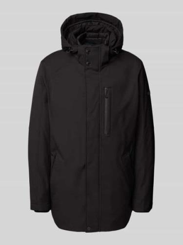 bugatti Parka mit Kapuze in Black, Größe 48