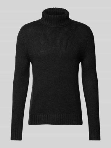 Superdry Strickpullover mit Rollkragen und Viskose-Anteil in Black, Gr...