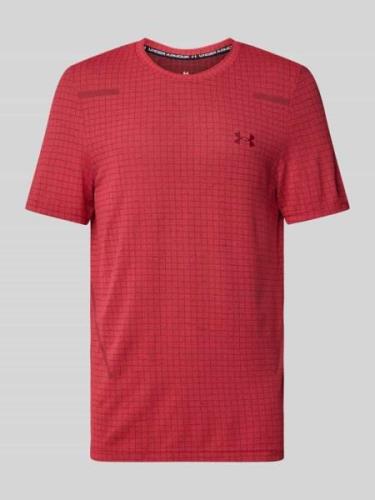 Under Armour T-Shirt mit Label-Print Modell 'Seamless' in Hellrot, Grö...