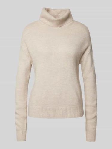 Christian Berg Woman Strickpullover mit Rollkragen in Beige, Größe L