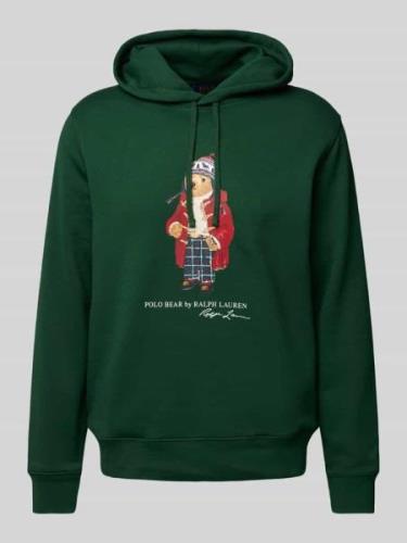 POLO RALPH LAUREN Hoodie mit Motiv-Print in Bottle, Größe L