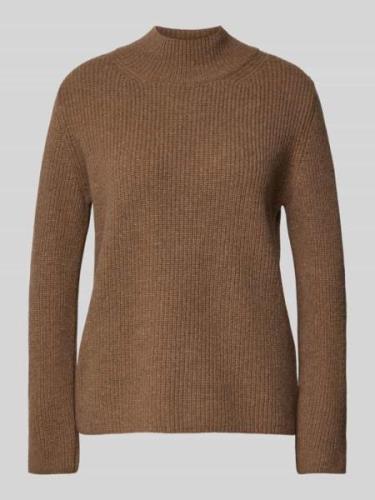 MAERZ Muenchen Strickpullover mit Turtleneck in Mud Melange, Größe 38