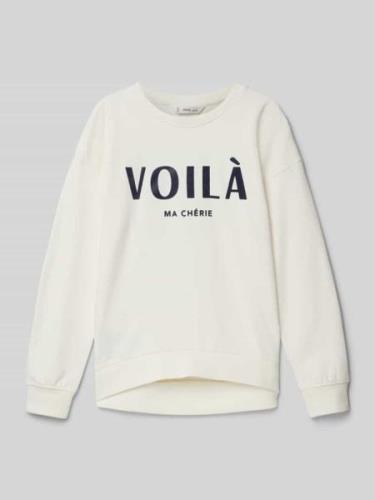 Mango Sweatshirt mit Label-Print Modell 'dublini' in Offwhite, Größe 1...