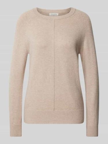 Christian Berg Woman Strickpullover mit Raglanärmeln in Metallic Beige...