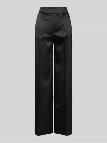 monari Wide Leg Hose mit Bügelfalten in Black, Größe 34