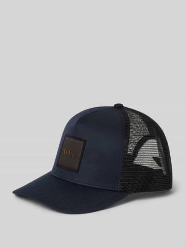 BOSS Trucker Cap mit Label-Patch Modell 'Elliot' in Marine, Größe 1