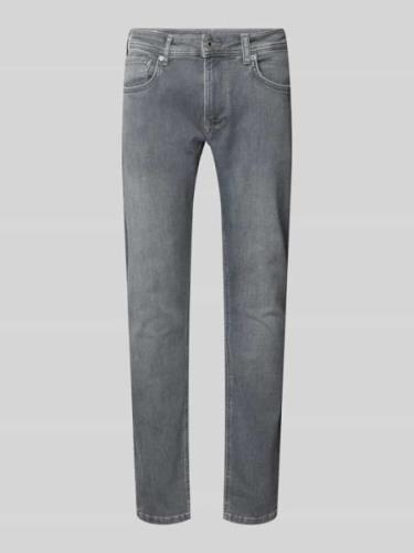 Pepe Jeans Tapered Fit Jeans im 5-Pocket-Design in Mittelgrau, Größe 3...