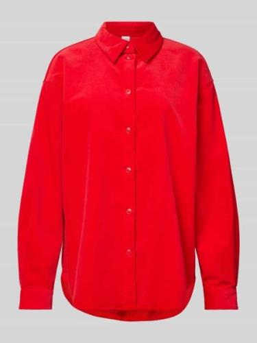 YAS Regular Fit Cordbluse mit Umlegekragen Modell 'CORDA' in Rot, Größ...