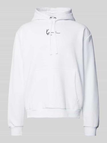 KARL KANI Hoodie mit Kapuze in Weiss, Größe L