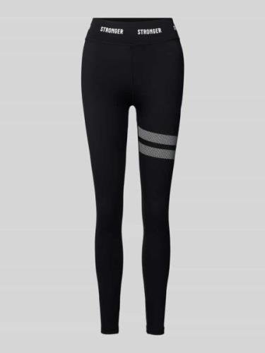 Stronger Leggings mit elastischem Logo-Bund Modell 'Hero' in Black, Gr...