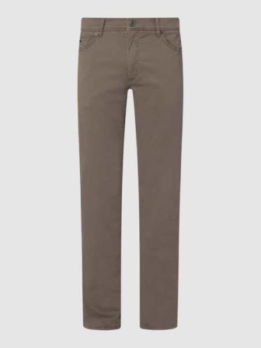 Brax Hose mit Label-Patch Modell 'Cadiz' in Beige, Größe 38/32